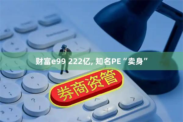 财富e99 222亿, 知名PE“卖身”